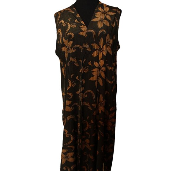 FALL SALE! Lularoe Floral Open Long Cardigan Sleeveless Cover Up Duster L - Picture 2 of 9